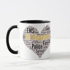 Caneca Nuvem de Palavras do Dispatcher 911