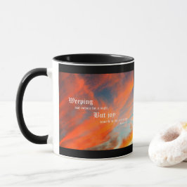 Caneca Nuvens de setembro com Salmo 30:5