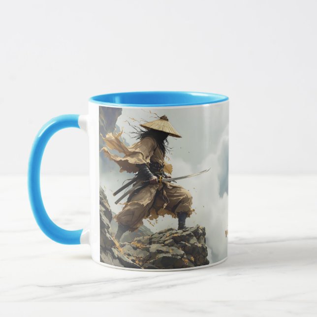 Caneca Nuvens Fantasy Cute Katana Samurai (Esquerda)