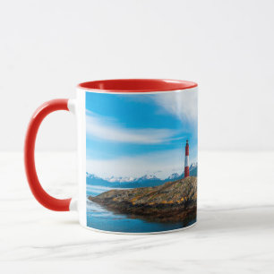 Caneca Nuvens sobre farol perto de Ushuaia, Argentina