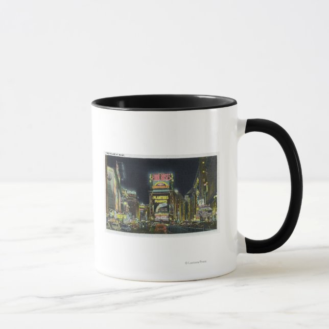 Caneca NYC, Nova YorkView da Times Square na Noite nº 2 (Direita)
