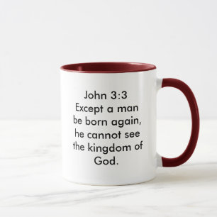 Caneca O 3:3 de John exceto um homem seja nascido outra