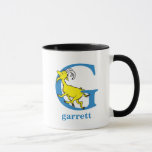 Caneca O ABC do Dr. Seuss: Letra G - Azul| Adicione Seu N<br><div class="desc">Este Dr. Seuss ABC: A letra G design é o presente perfeito para um chá de fraldas ou para o primeiro ou segundo aniversário do seu filho.  Personalize este design adicionando o nome do seu filho ou alterando a cor de fundo do produto.</div>
