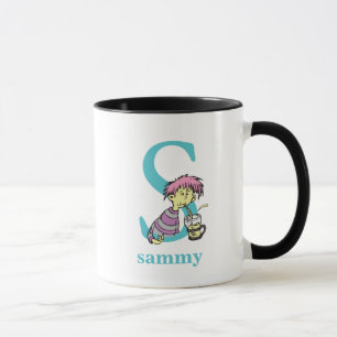 Caneca O ABC do Dr. Seuss: Letra S - Azul Adicione seu
