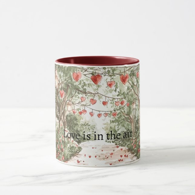 Caneca O Amor dos Corações Vermelhos está no ar (Centro)