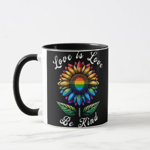 Caneca O Amor É Amar O Arco-Íris LGBT+ Gay Lésbica P
