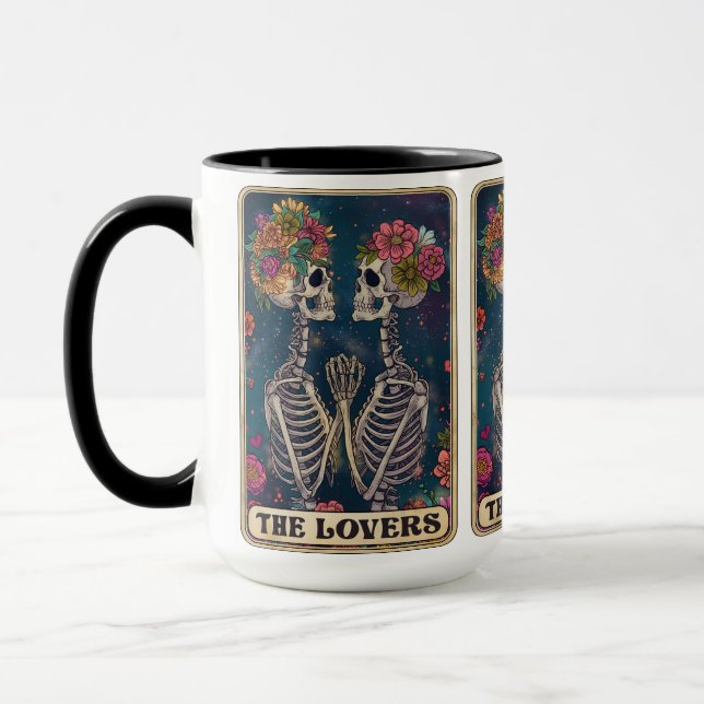 Caneca O Amor Eterno Breve Aqui! ☕ 💀 🌺 Tarot Dos Amante (Esquerda)