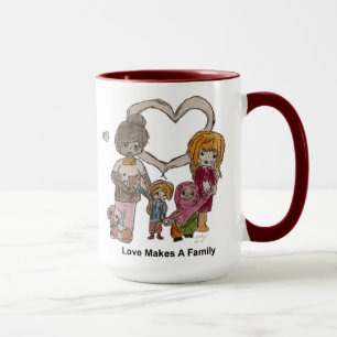 Caneca O amor faz uma família por Ainsley--caneca de 15
