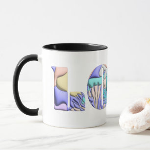 Caneca O AMOR LGBTQIA é AMOR Bandeira do Coração Arco-íri