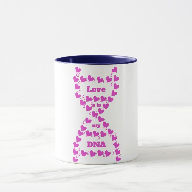 Caneca O Amor Personalizável está no Meu DNA Cerâmica Per (Centro)