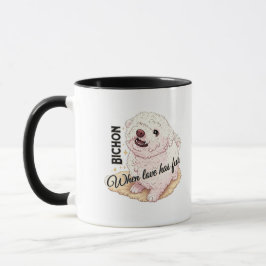 Caneca O Amor tem pelo de Bichon