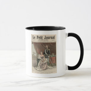 Caneca O aniversário de casamento de prata do rei