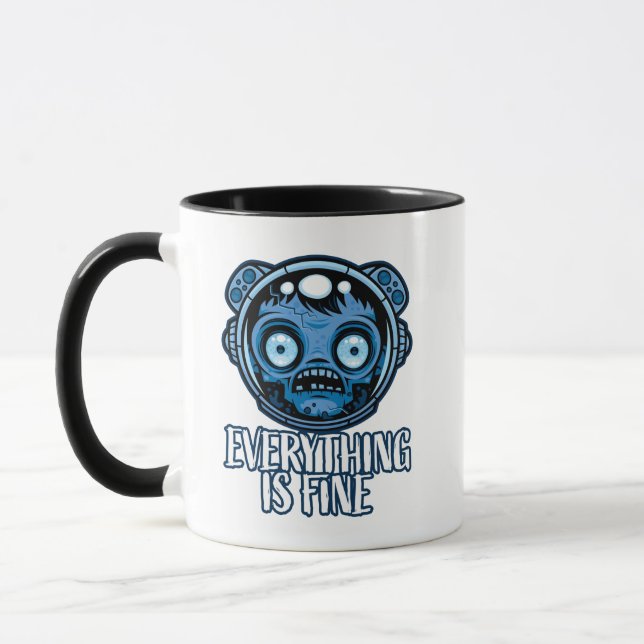 Caneca O Astronauta Zombie Está Bem (Esquerda)