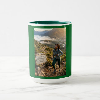 Caneca O Autoaprimoramento É uma Jornada Não um Destino