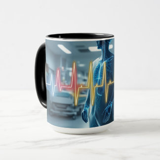 Caneca O batimento cardíaco de um hospital