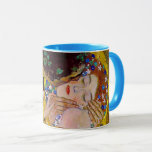 Caneca O Beijo de Gustav Klimt, Vintage Art Nouveau<br><div class="desc">A pintura suprema do amor, uma bela design para celebrar o Dia de os namorados! O Beijo (detalhe) (1907-1908) de Gustav Klimt é uma pintura vítrea de época vitoriana de amor pelas artes plásticas e romance com um casal romântico em vários tons de ouro, padrões e símbolos, compartilhando um beijo...</div>
