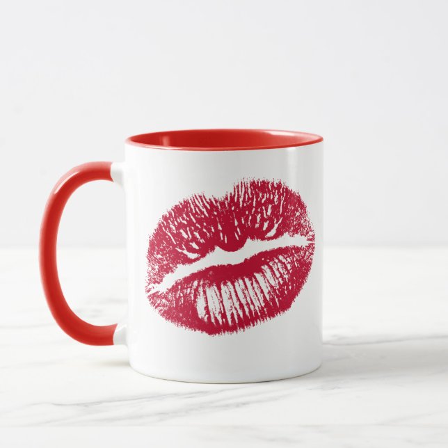 Caneca O Beijo, Lábios Vermelhos (Esquerda)