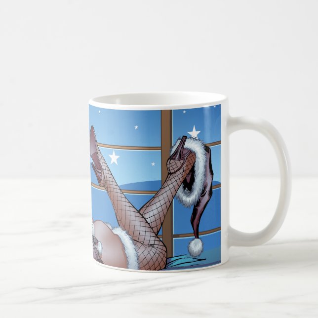 Caneca O cabelo louro, azul Eyed a ilustração da beleza - (Direita)