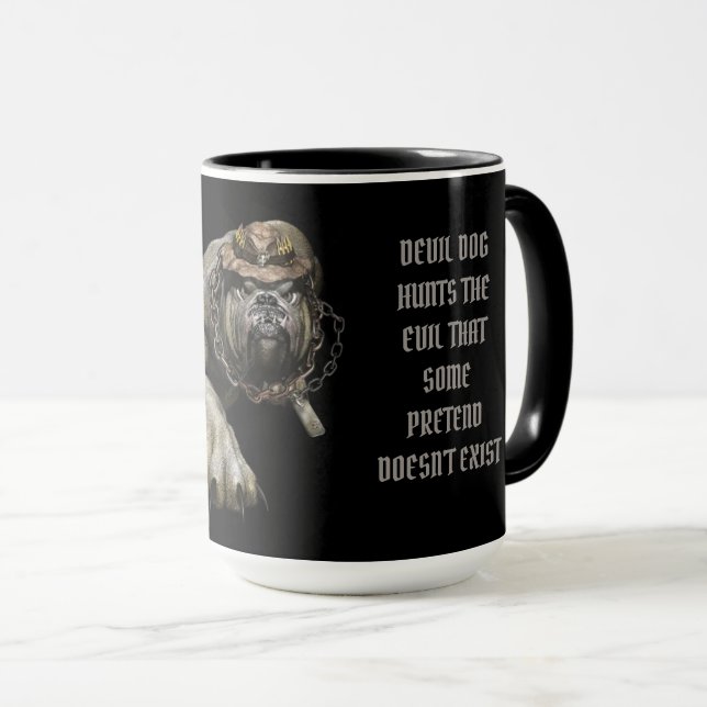 CANECA O CACHORRO DO DIABO CAÇA O MAU (Frente Esquerda)