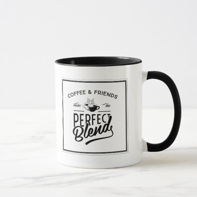 Caneca O café e os amigos fazem a mistura perfeita (Direita)