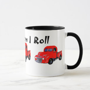 Caneca O caminhão vermelho velho isto é como eu rolo