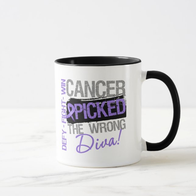 Caneca O cancer do linfoma de Hodgkins escolheu a diva (Direita)