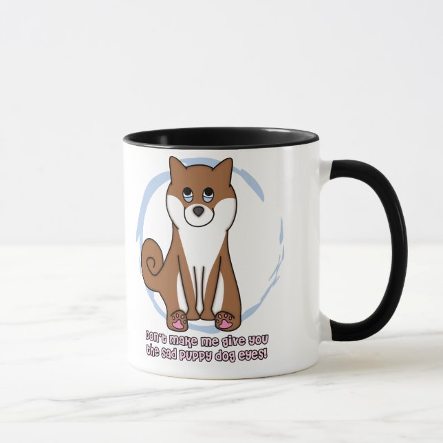 Caneca O cão triste Eyes Shiba Inu (Direita)