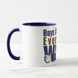 Caneca O Carregador de Água de Volei Azul