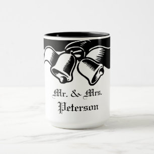 Caneca O Casamento Bells, Sr. E Sra.