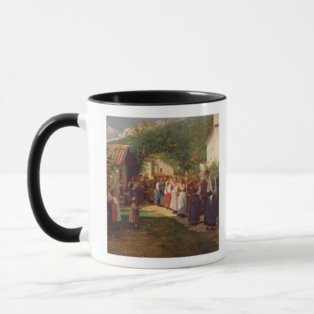 Caneca O casamento dourado (óleo em canvas) (Esquerda)