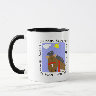 Caneca O cavalo diz o camiseta e os presentes do Neigh