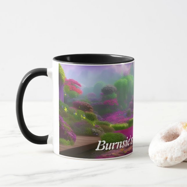 Caneca O Chá da Manhã de Burnsie personalizável (Com Donut)