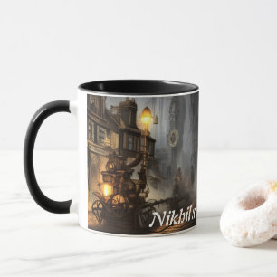 Caneca O chá de manhã de Nikhil personalizável