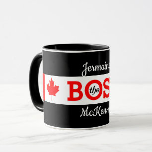 Caneca O Chefe com Maple Canadense e Seu Nome