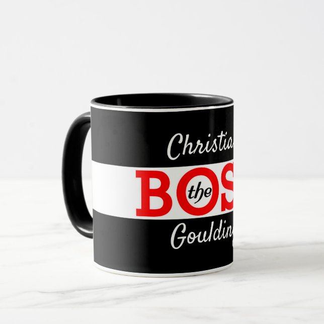 Caneca O Chefe / Da Chefe com Seu Nome (Frente Esquerda)