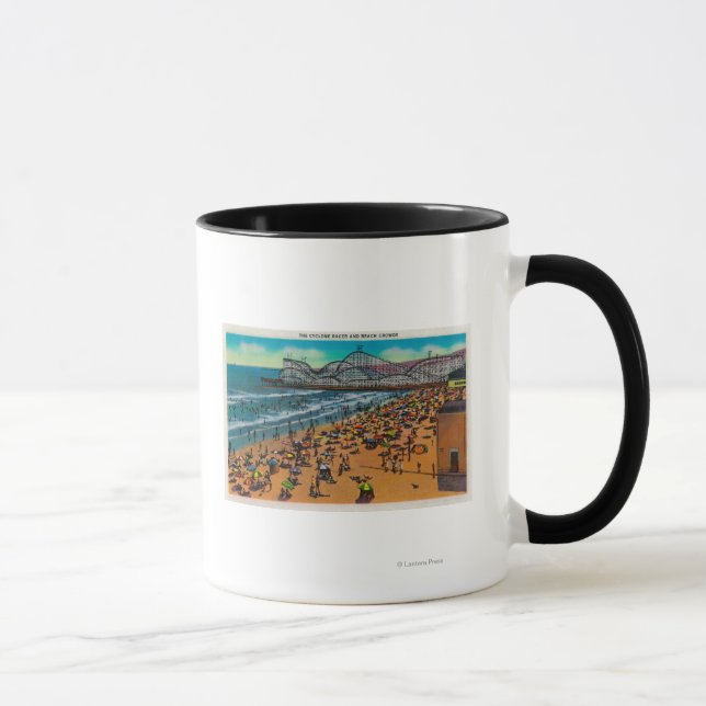 Caneca O ciclone Racer e a Beach Crowds, Long Beach (Direita)