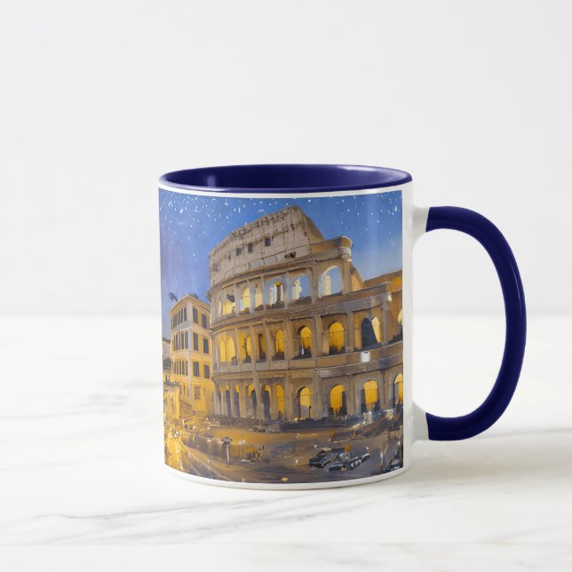 Caneca O Colósio em Roma à Noite (Direita)