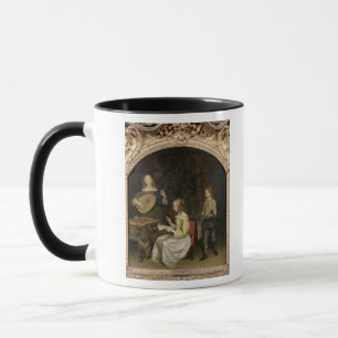 Caneca O concerto: Cantor e jogador de Theorbo