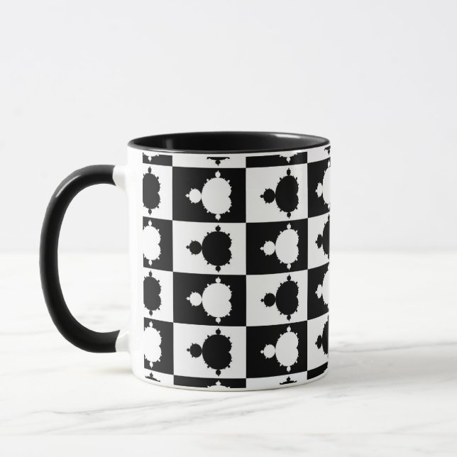 Caneca O conselho de xadrez de Mandelbrot (Esquerda)