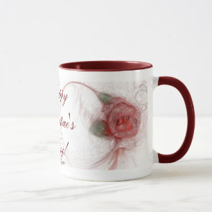 Caneca O ~ COR-DE-ROSA dos NAMORADOS no branco