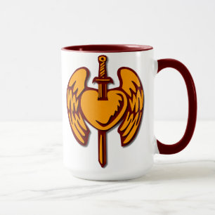 Caneca O Coração do Guerreiro do Angel