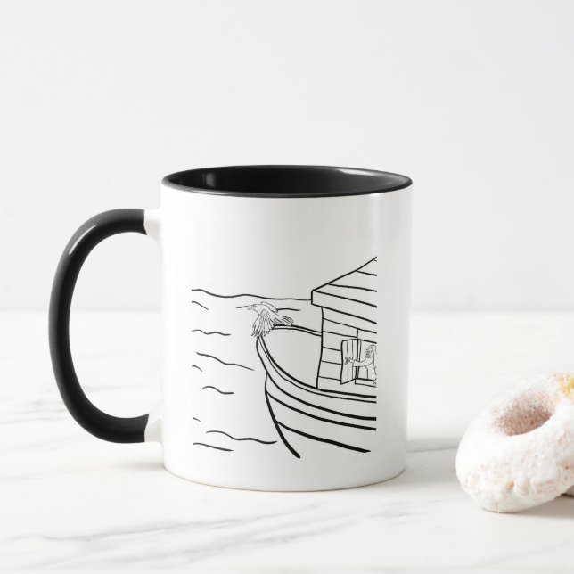 Caneca O Corvo 🐦‍⬛ E A Arca de Noé (Com Donut)