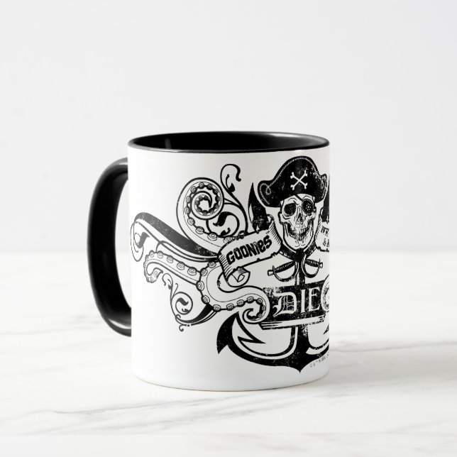 Caneca O Crachá Pirata "Nunca Diga Morrer" (Frente Esquerda)