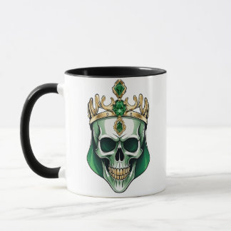 Caneca O crânio do rei verde com uma coroa judaica