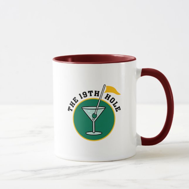 Caneca O Dadismo do Golfe Engraçado do 19º Buraco (Direita)
