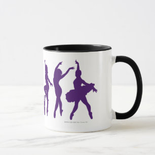 Caneca O dançarino de Acadmey da dança mostra em silhueta