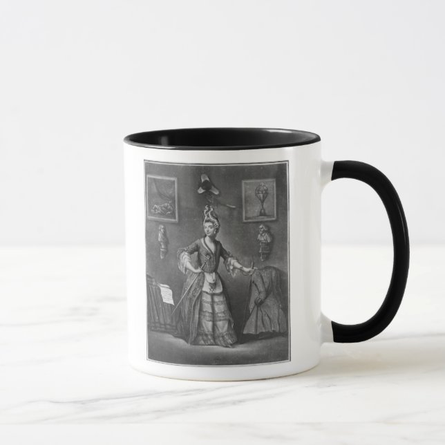 Caneca O d'Eon dos cavaleiros, vestido como uma mulher (Direita)