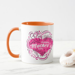 Caneca O dia da mãe é feliz... feliz Dia das Mães...
