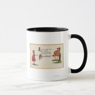 Caneca O Dia das Bruxas GreetingKid na cerca