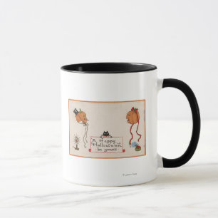 Caneca O Dia das Bruxas GreetingMr. & Sra.